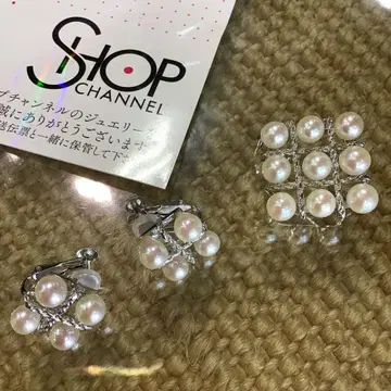 샵 채널 펄 브로치 & 귀걸이