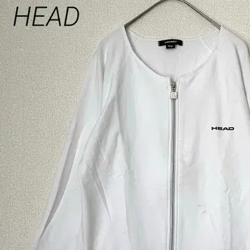 HEAD 블루종 맨투맨 집업 로고 프린트 래글런 빅