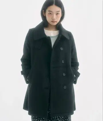 FEKETE 2WAY 라운드 칼라 P 코트