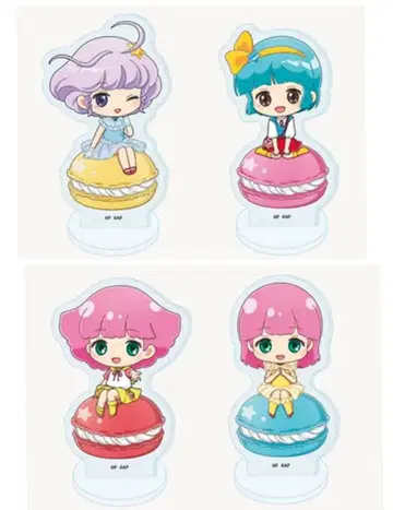 밍키모모&크리미마미 콜라보 카페 푸치캐릭터 아크릴 스탠드 4점