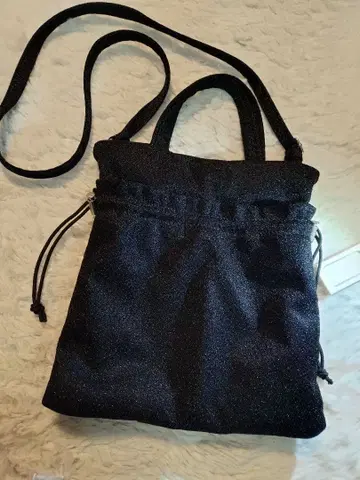 글리터 블랙 숄더백