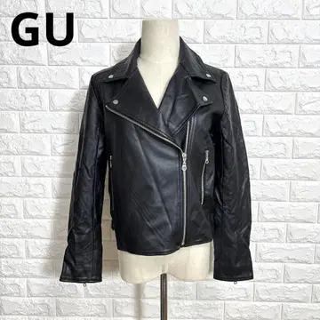 3178 지유 GU 라이더 자켓 M 블랙 가죽 자켓