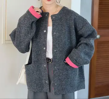 FREAK'S STORE 배색 스냅 가디건