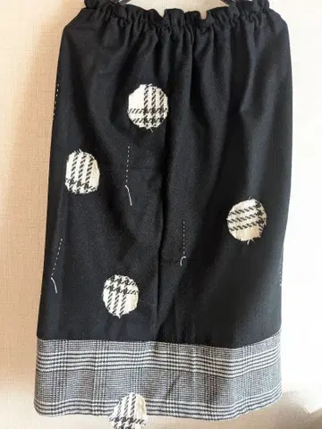 패치워크 디자인 롱 스커트