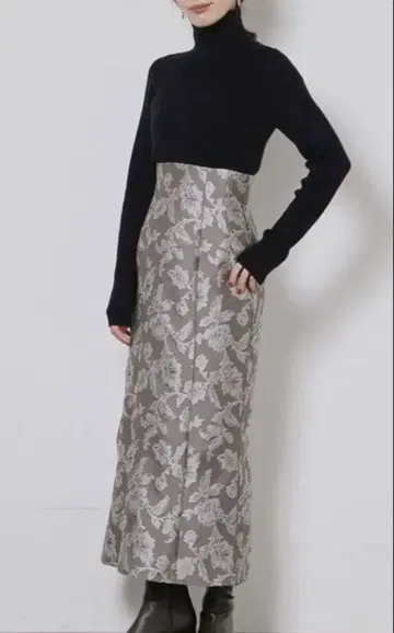 SNIDEL 택 포함 새상품 자카드 내로우 스커트 GLAY