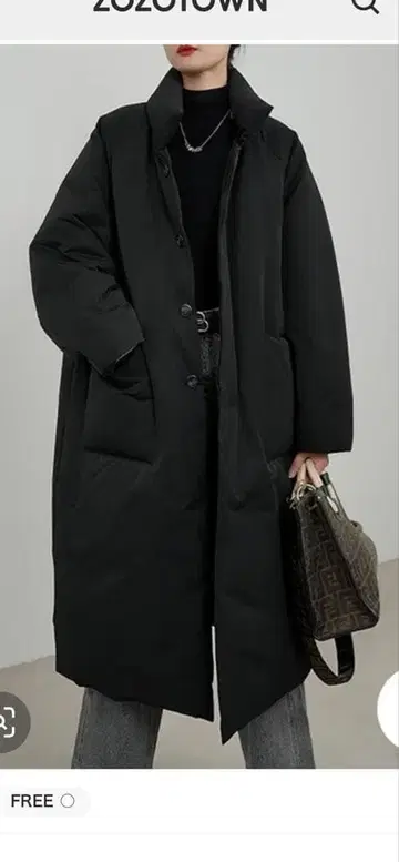 두라두라 스탠드 카라 충전솜 오버 사이즈 코트