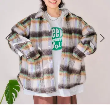 [ 바야코 기획 ] 셔츠 자켓 keep being you 체크