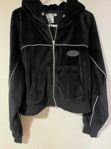 X-girl VELOUR ZIP UP HOODIE 벨로아 후드티