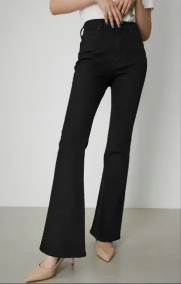 플레어 데님 팬츠 블랙