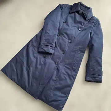 iCB 네이비 A라인 트렌치코트풍 롱다운 L