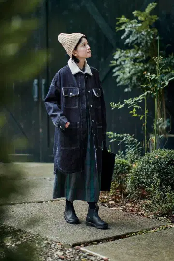 Sunny Clouds 써니클라우드 보아 안감 데님 데님 자켓 코트 L