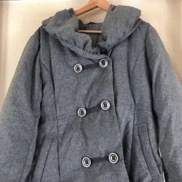 [ 하자품 ] 다운 자켓 그레이 L 사이즈