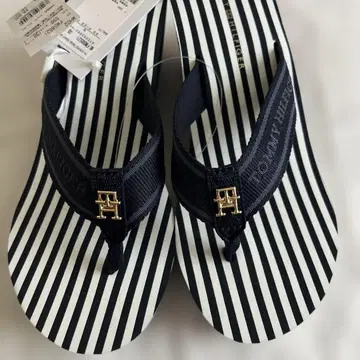 TOMMY HILFIGER 스트라이프 비치 샌들 약 23.5cm