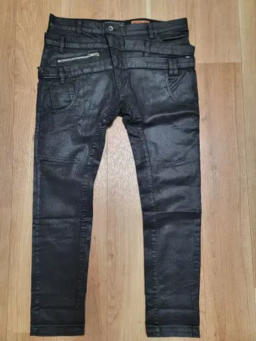 MSGR x BATTLE LINE 스키니 팬츠 블랙