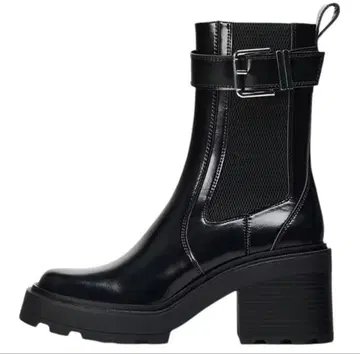 사이드 고어 부츠 블랙 5-8cm 힐