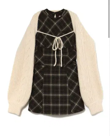 andmary Mimi 체크 세트 미니 드레스