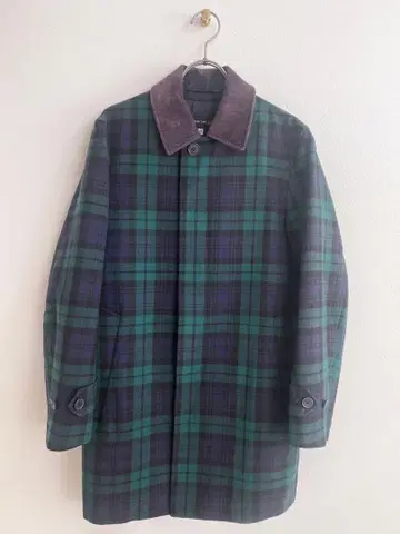 새상품급 TOMORROWLAND 스텐카라 코트 44 울 체크