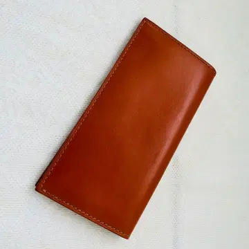 브라운 가죽 장지갑 그린 내부
