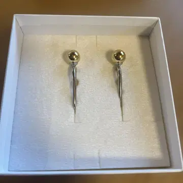 스텔라 할리우드 골드볼 실버 후크 귀걸이