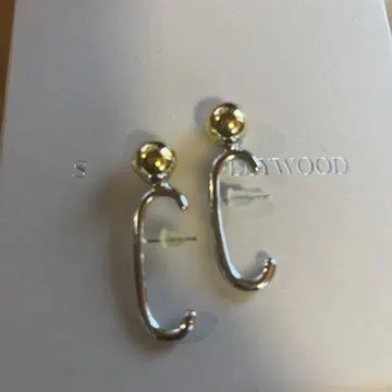 스텔라 할리우드 골드볼 실버 후크 귀걸이