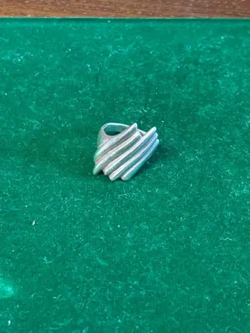 실버 모티브 반지 파상 디자인 925