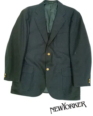 [NEWYORKER] 다크 그린 울 테일러드 자켓 XL j24