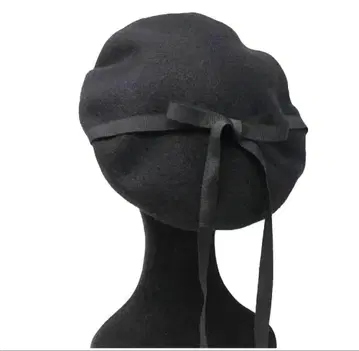 장미색 모자 가을 겨울 베레모 리본 달린 바스크 베레모