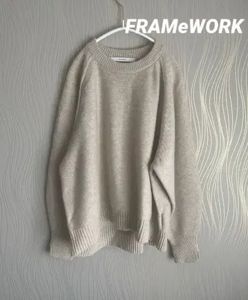 FRAMeWORK W/Ca 크루넥 숏 풀오버