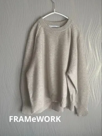 FRAMeWORK W/Ca 크루넥 숏 풀오버