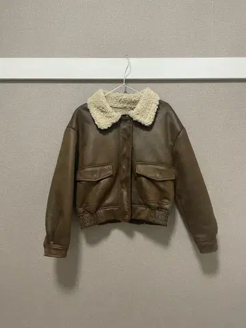 소나 퍼 스웨이드 무스탕 아우터 브라운