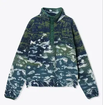 미사용 새상품 컬럼비아 헬베티아II 프린트 크롭 하프 스냅 플리스