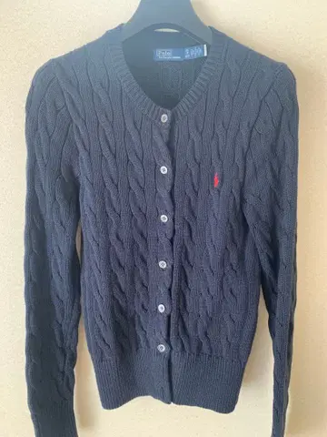 폴로 랄프로렌 네이비 케이블 니트 가디건