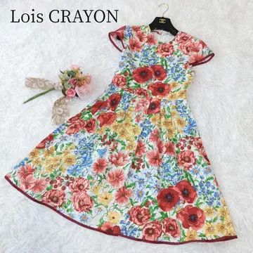 [ 로이스크레용 ] 롱 원피스 꽃무늬 보타니컬 A라인 멀티 컬러