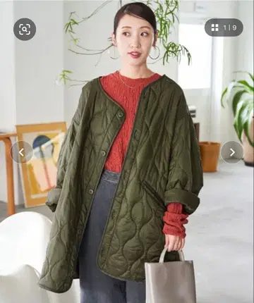 FREAK'S STORE 퀼팅 자켓 카키