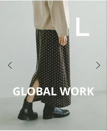 GLOBAL WORK 글로벌 워크 글리터 벨로아 I라인 스커트