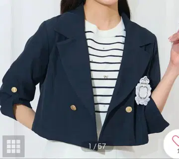 WILLSELECTION 엠블럼 부착 숏 자켓