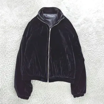 화이트랜드 백 로고 블루종 충전솜 벨로아 블랙 블랙 F