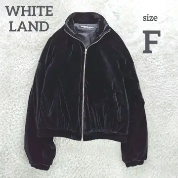 화이트랜드 백 로고 블루종 충전솜 벨로아 블랙 블랙 F