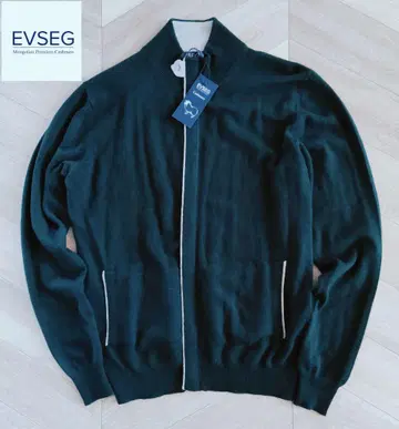 [ 미사용 새상품 ] Evseg 캐시미어 100% 가디건 M 다크 그린