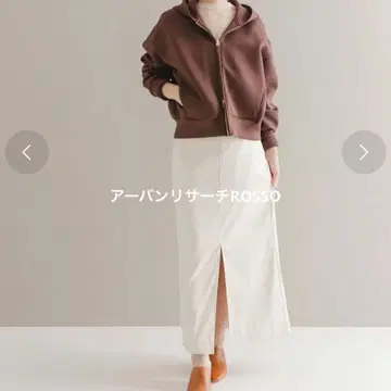 ROSSO 브라운 후드 부착 후드티