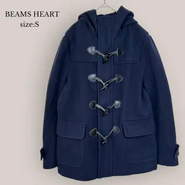 빔즈 하트 BEAMS HEART 더플 코트 네이비 후드 남성용