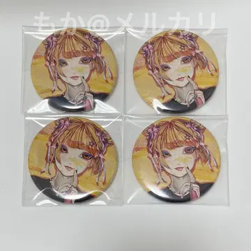 GooDrug 히토데짱 캔뱃지 1st 4개 세트