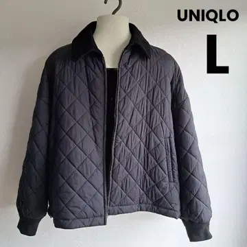 [ 완판템 ] 유니클로C 퀼팅 자켓 L 퍼프 테크 블루종 블랙