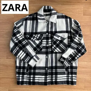 ZARA 체크 코트 S