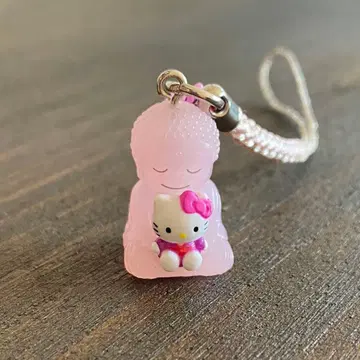 [ 지역 한정 키티 ] 가마쿠라 대불 핑크 매듭 스트랩