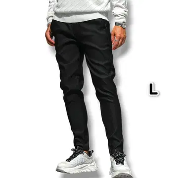 SOMEDIFF 속기모 따뜻한 트윌 스키니 팬츠 테이퍼드 팬츠 L vj3