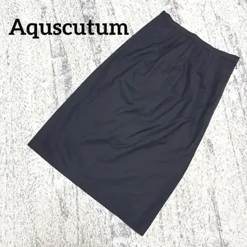 [ 아쿠아 스큐텀 ] 타이트 스커트 블랙 울 100% 포멀 업무복