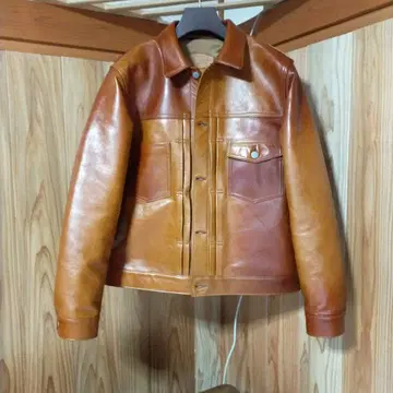 studio d'artisan 다루치잔 45th 손염색 가죽 자켓 40