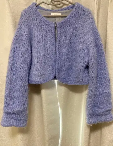 snidel 퍼라이크 니트 자켓 아우터