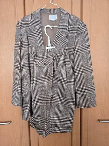 ROQUINE 체크 무늬 블레이저 15AR